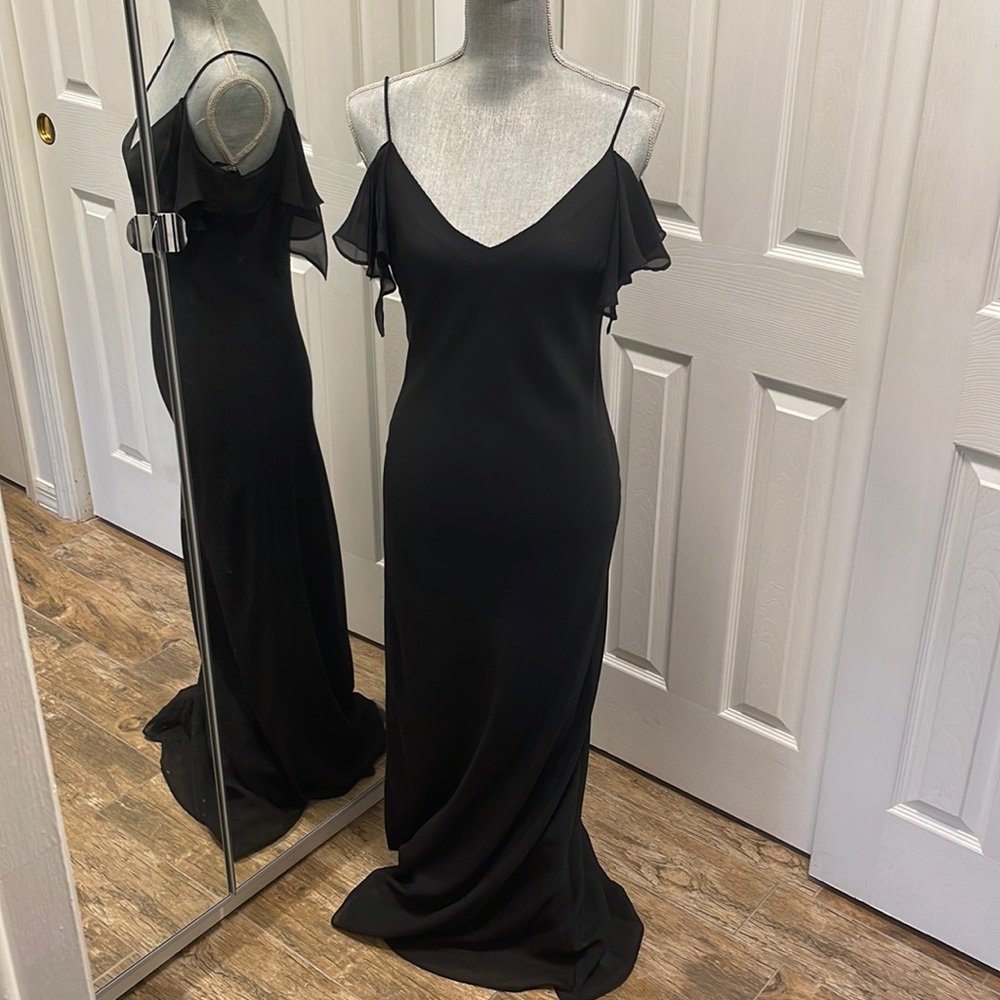 Chelsea Niles Formal Black Evening Dress Sz 10